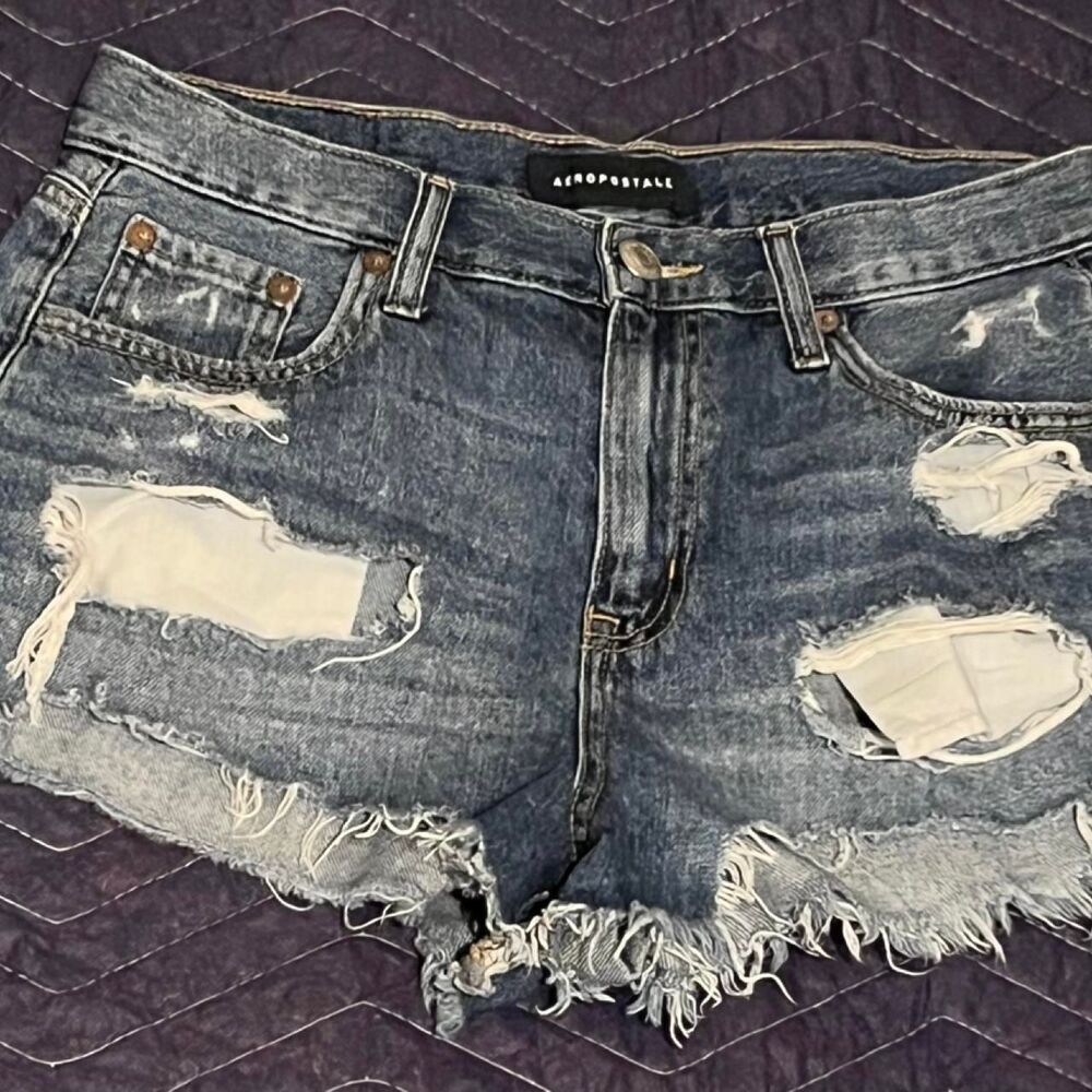 Aeropostale Women's Blue and Navy Shorts